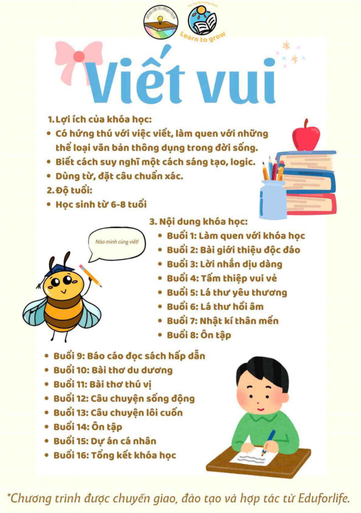 Nội dung khóa học viết vui
