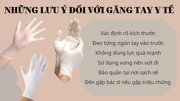 lưu ý khi sử dụng găng tay y tê s