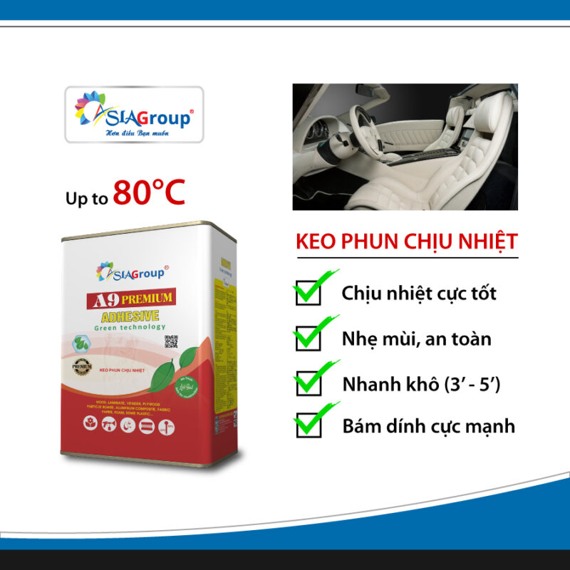 keo phun chịu nhiệt asian a9 