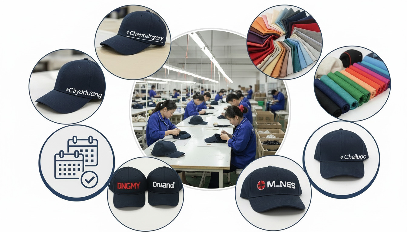 Các yếu tố ảnh hưởng đến giá khi sản xuất mũ lưỡi trai 