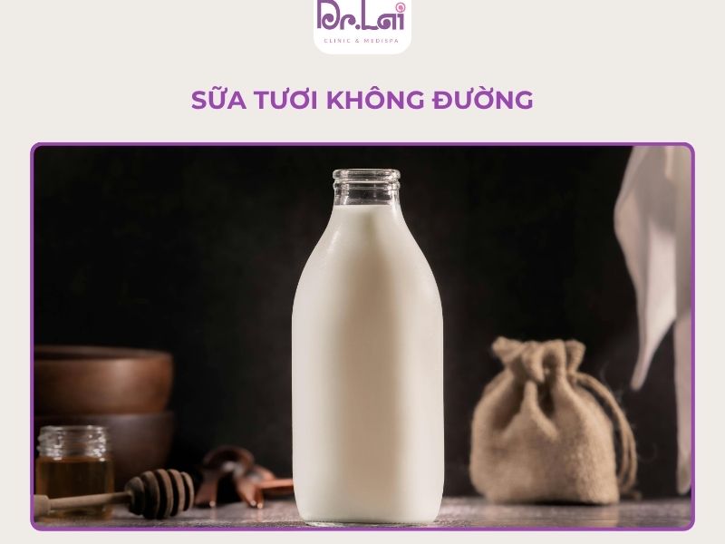Dùng sữa tươi không đường giúp hỗ trợ sáng da