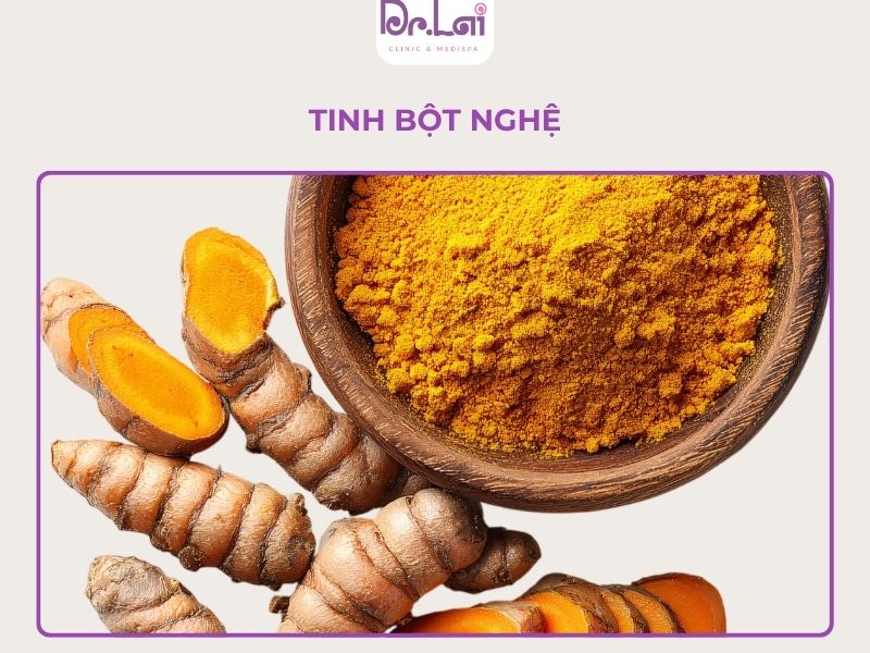 Dùng tinh bột nghệ hỗ trợ mờ thâm