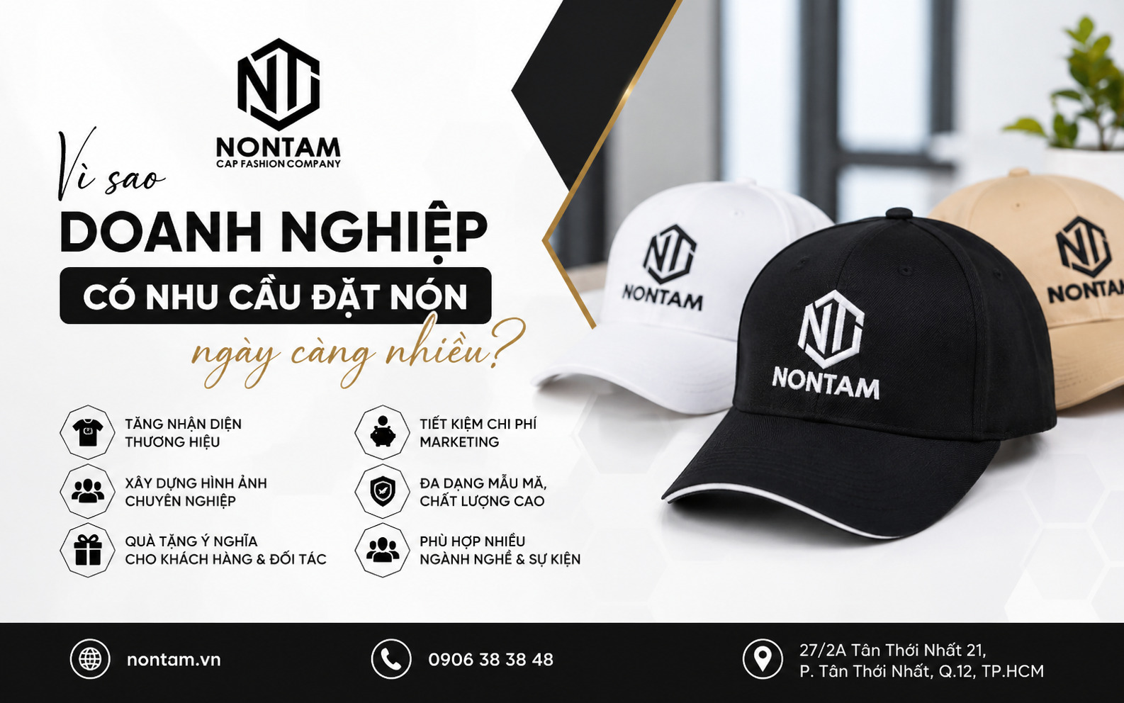 Vì sao nón ngày càng được ưa chuộng trong các doanh nghiệp