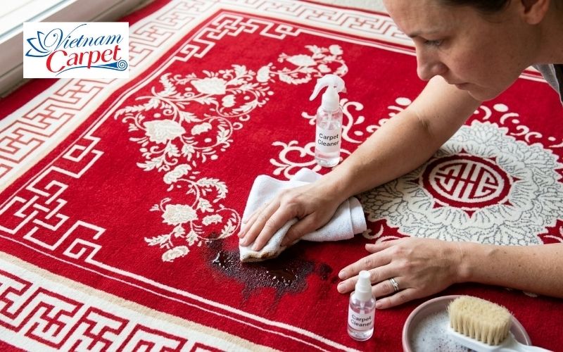 Xử lý vết bẩn trên thảm cổ điển 